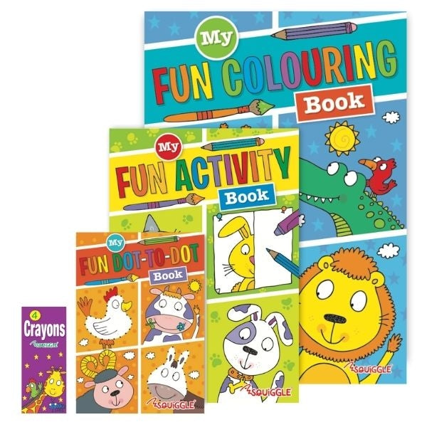 Kids Colouring Activity Pack with Crayons | Fun Activity Book Set