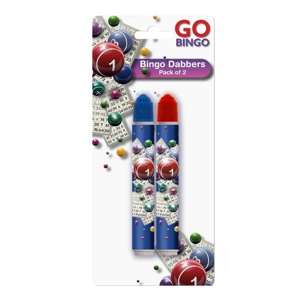 GoBingo Red & Blue Bingo Dabbers 2 Pack
