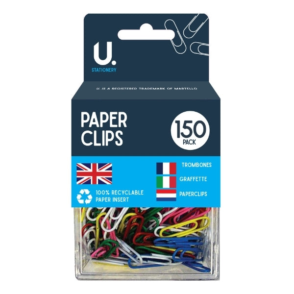 U. Stationery Paper Clips 150 Pack