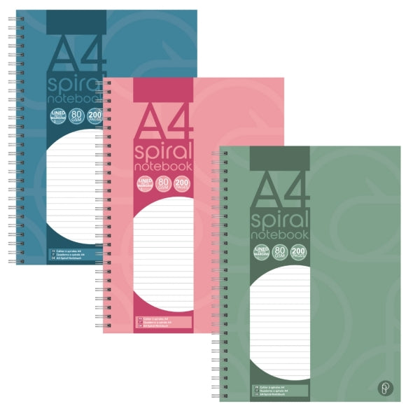 Poplar Premium A4 Spiral Notebook – 200 Pages