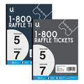 U. Stationery Raffle Tickets 1-800 - Numbered Tear-Off Raffle Book