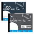 U. Stationery A6 Duplicate Book 1-100 - Numbered Carbon Copy Book