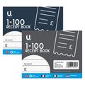 U. Stationery A6 Receipt Book 1-100 - Numbered Carbon Copy Receipt Pad