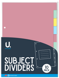Subject Dividers, 10 Pack