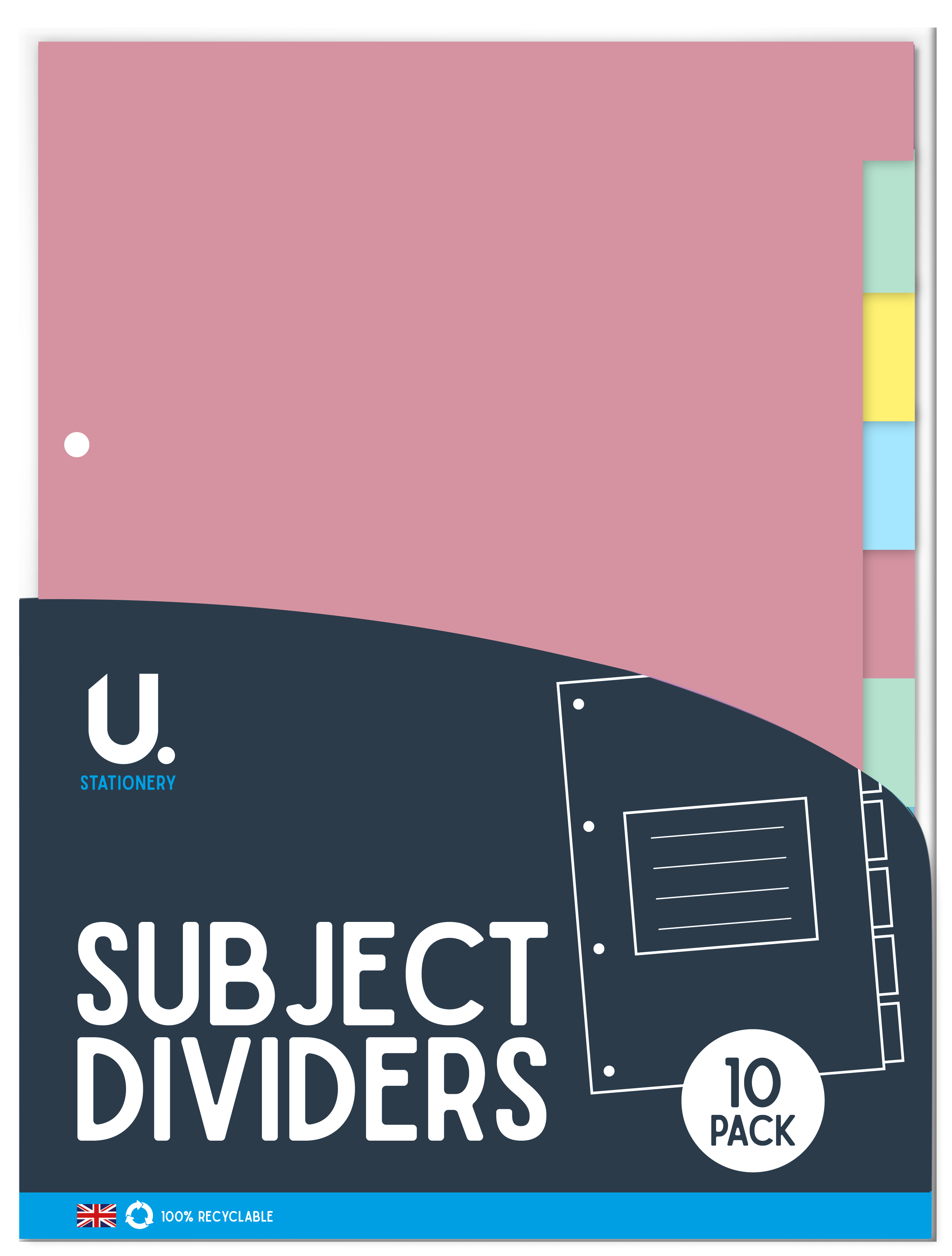 Subject Dividers, 10 Pack