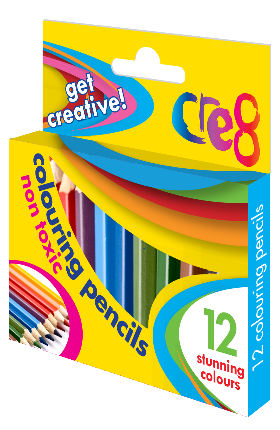 Colouring Pencils Half Size, 12 Pack