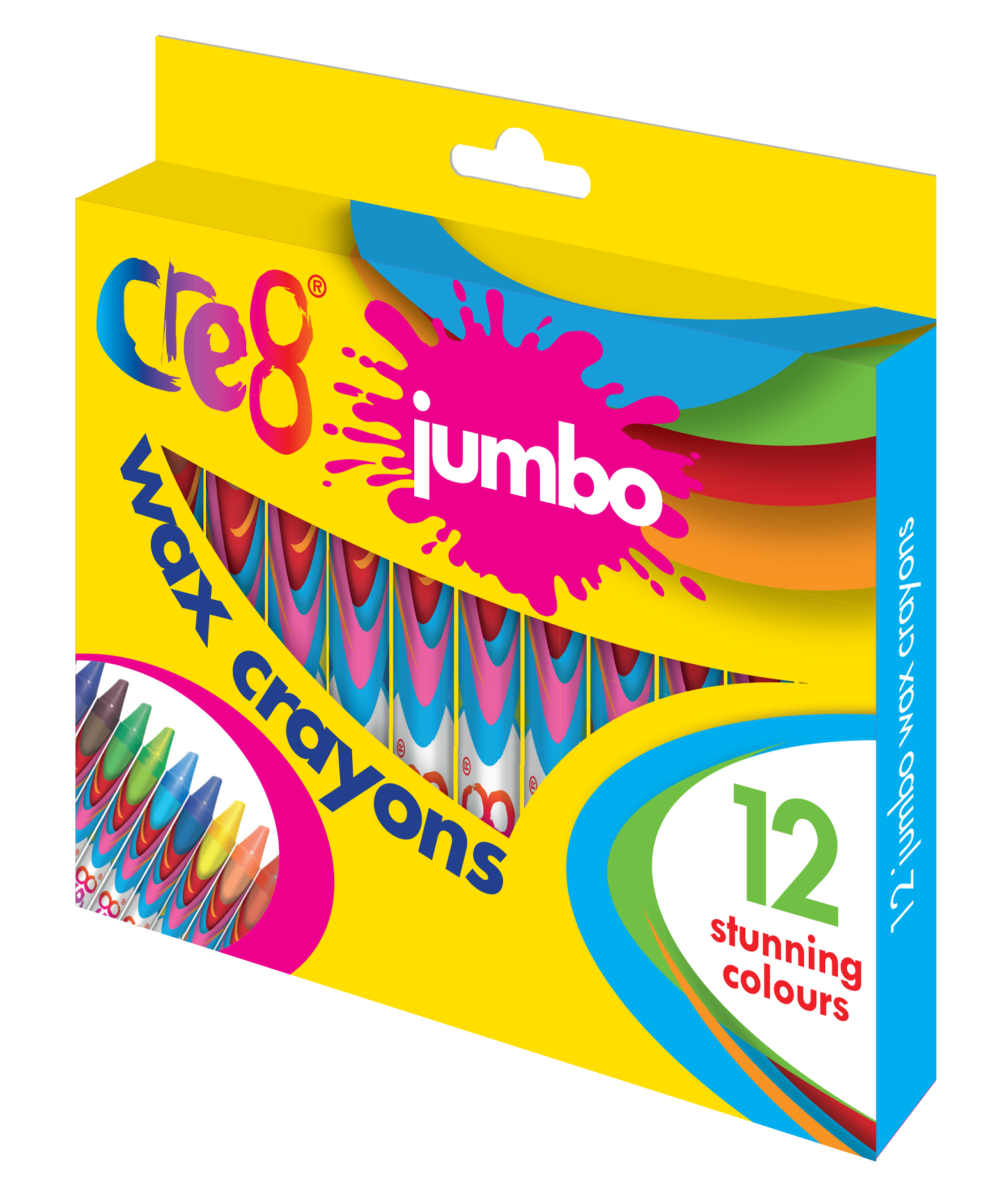 Jumbo Wax Crayons, 12 Pack