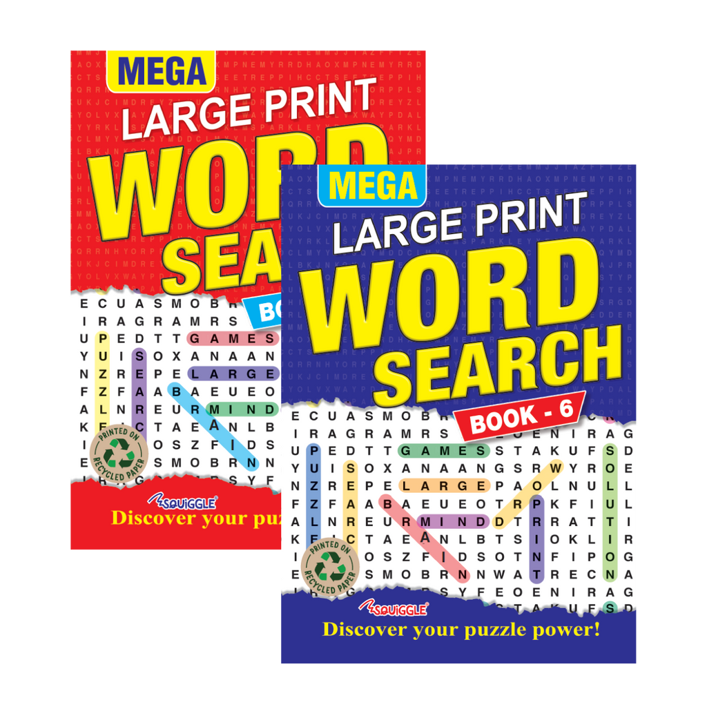 Mega Large Print Word Search Book Asst 1