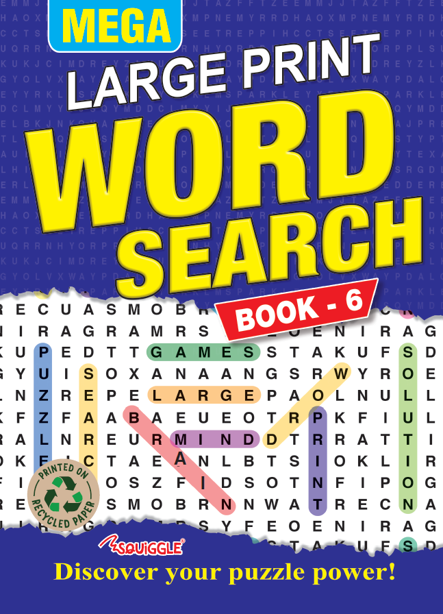Mega Large Print Word Search Book Asst 1
