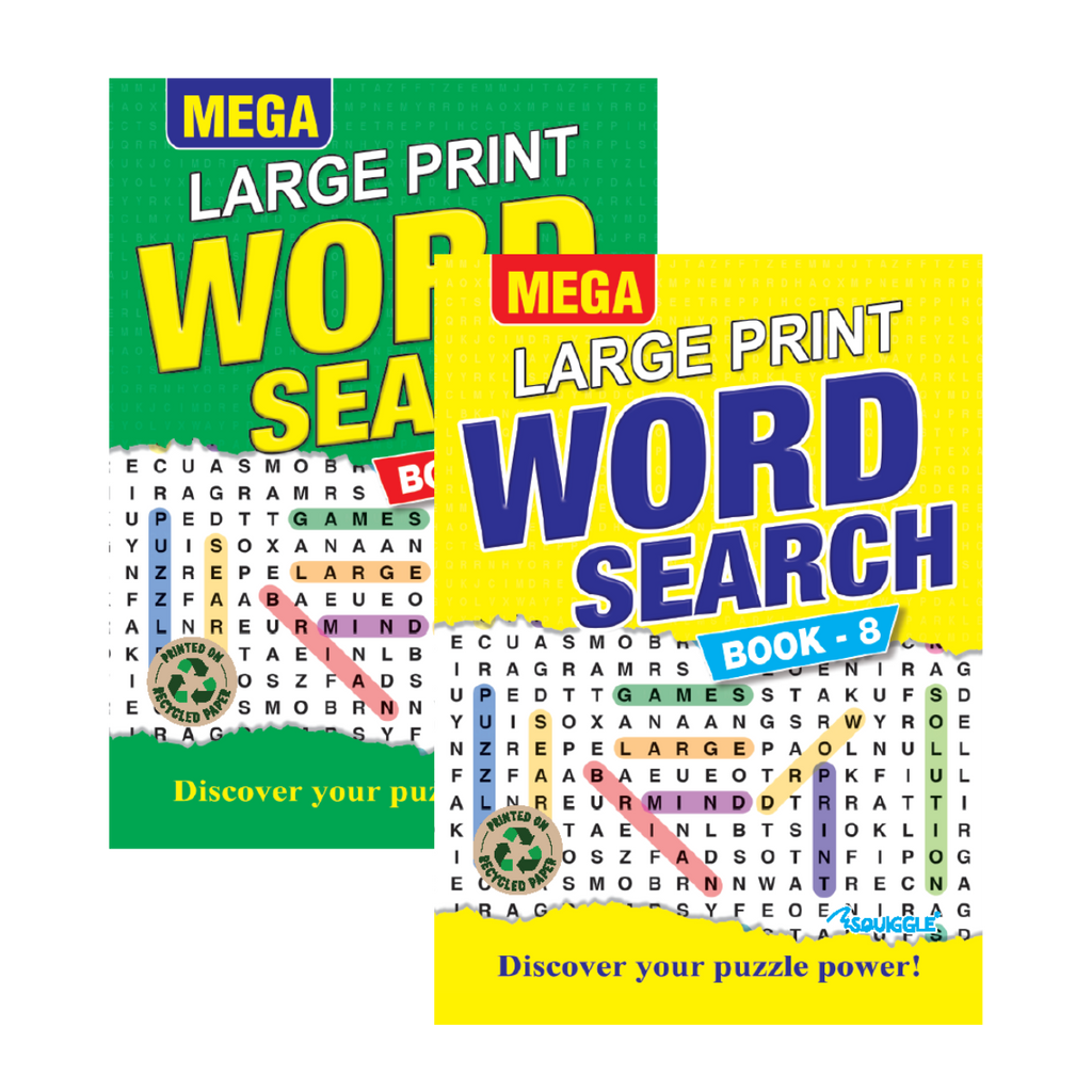 Mega Large Print Word Search Book Asst 2