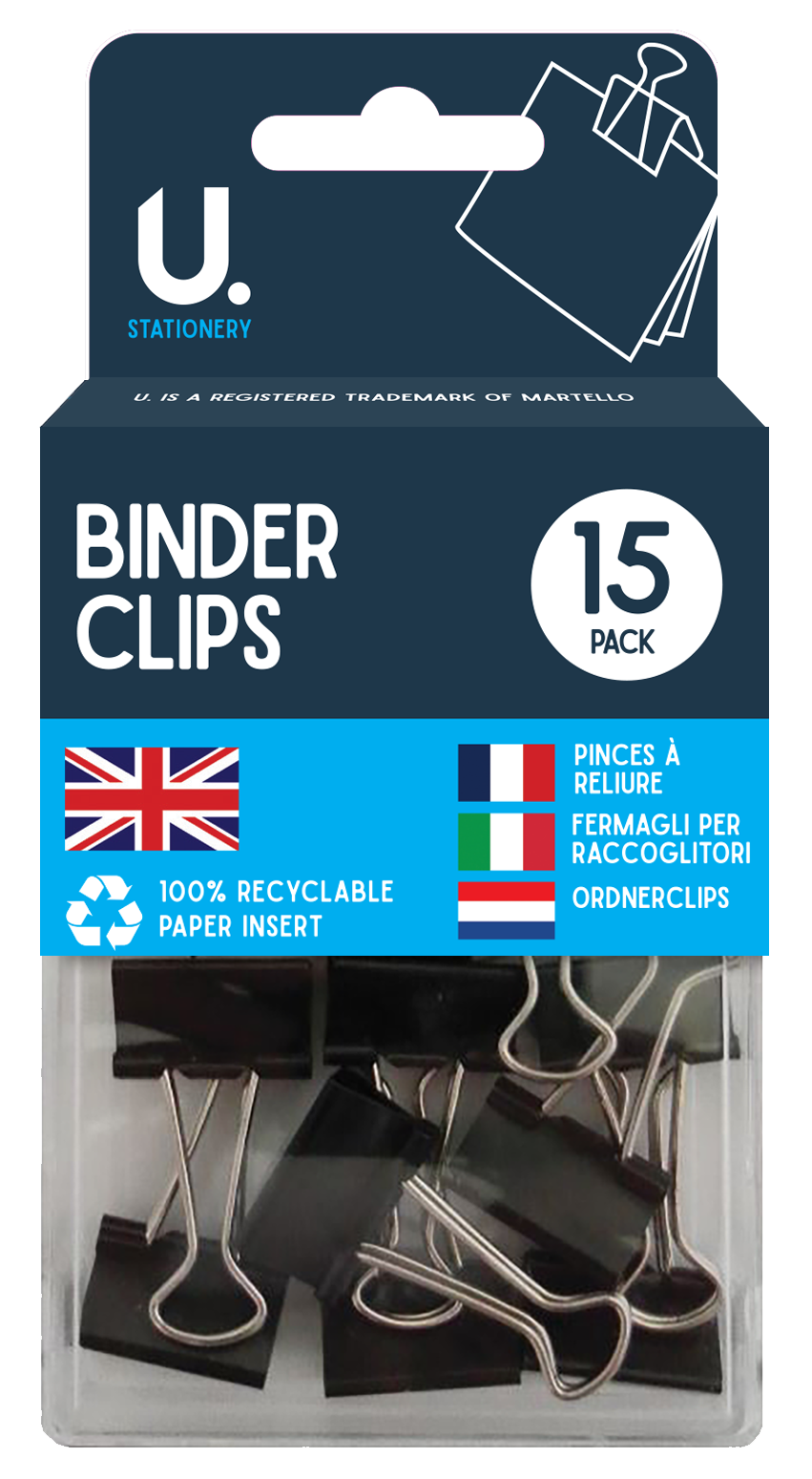Binder Clips, 15 Pack
