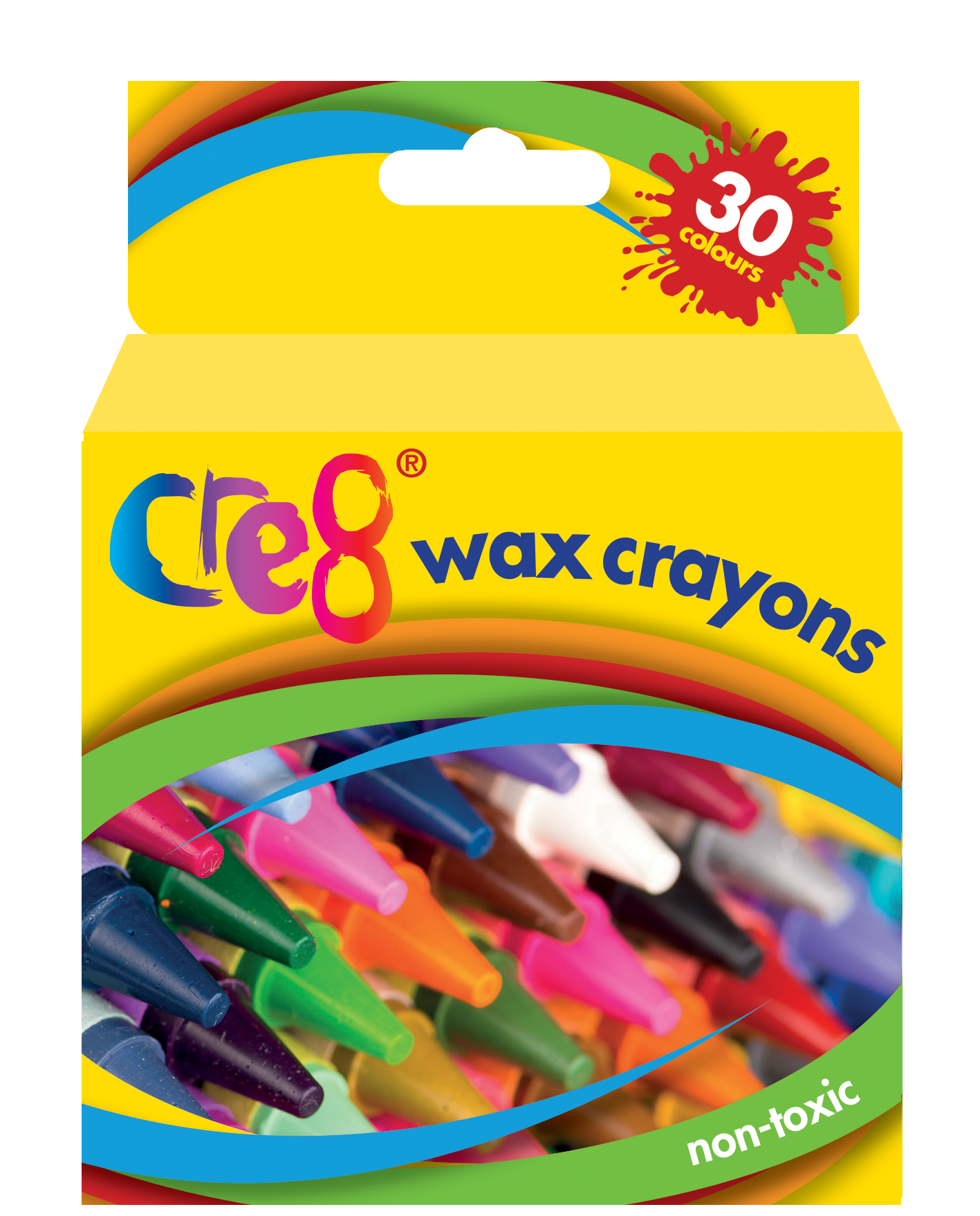 Wax Crayons, 30 Colours