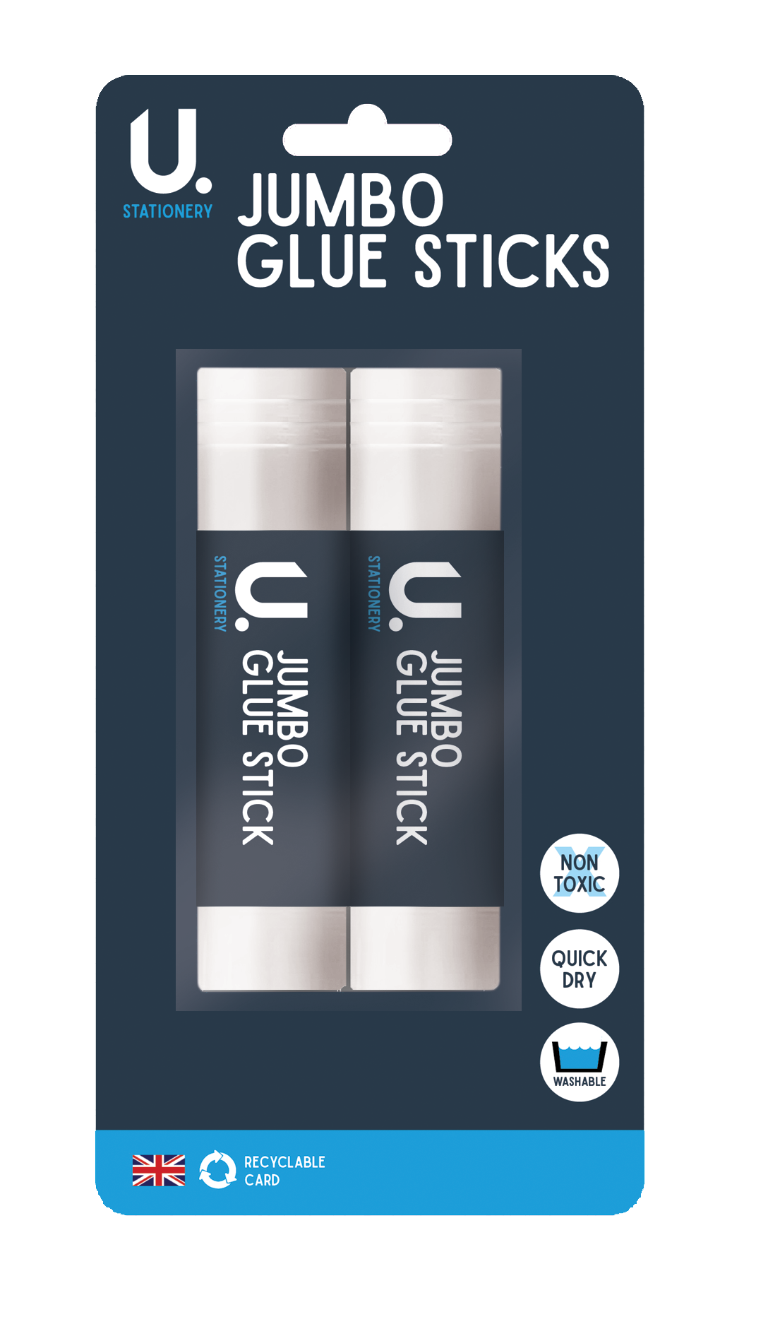 Jumbo Glue Sticks, 2 Pack