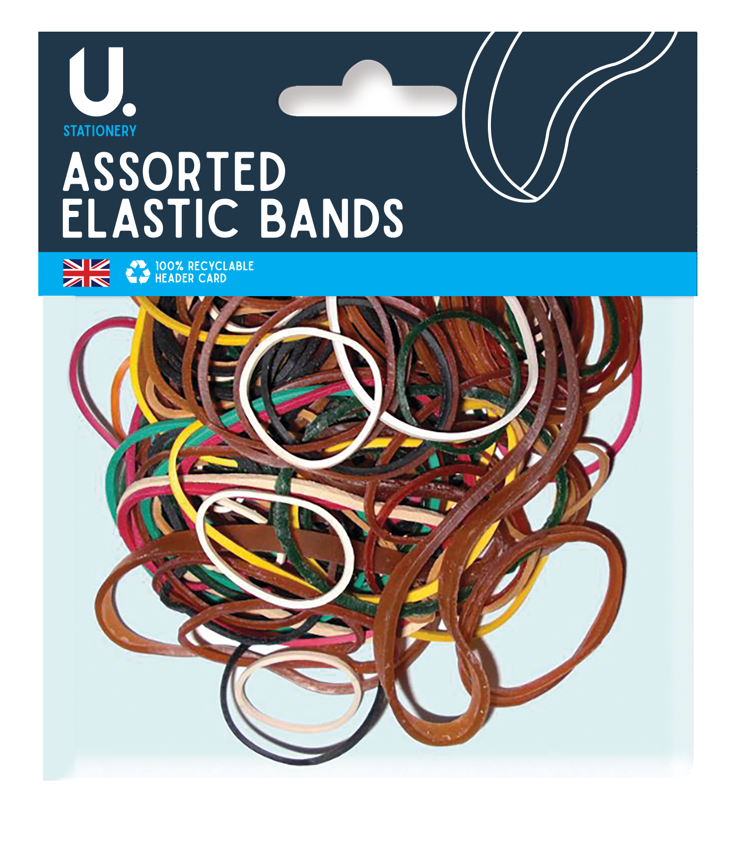 Elastic Bands, Coloured Assorted