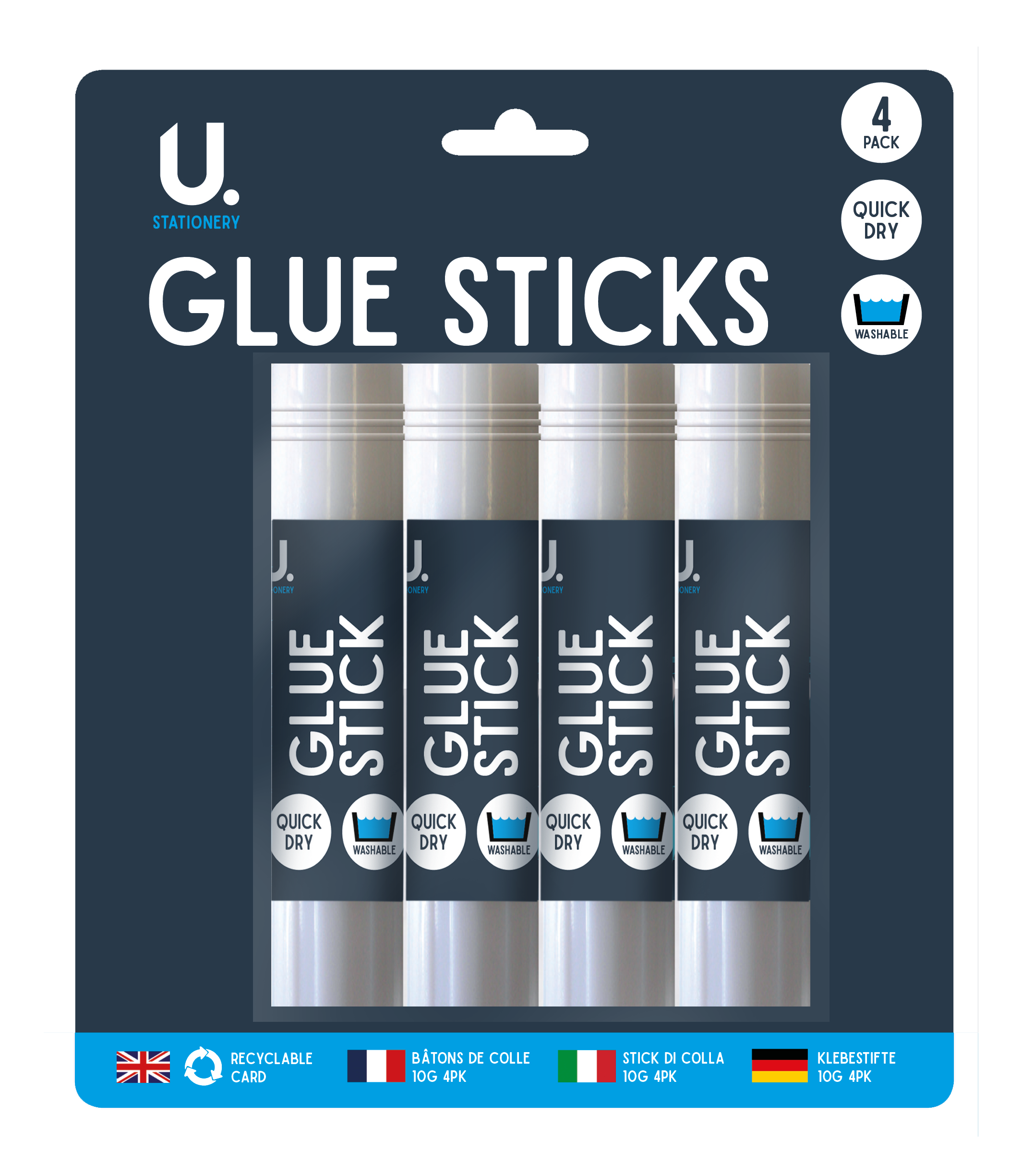 Glue Sticks, 10g 4 Pack