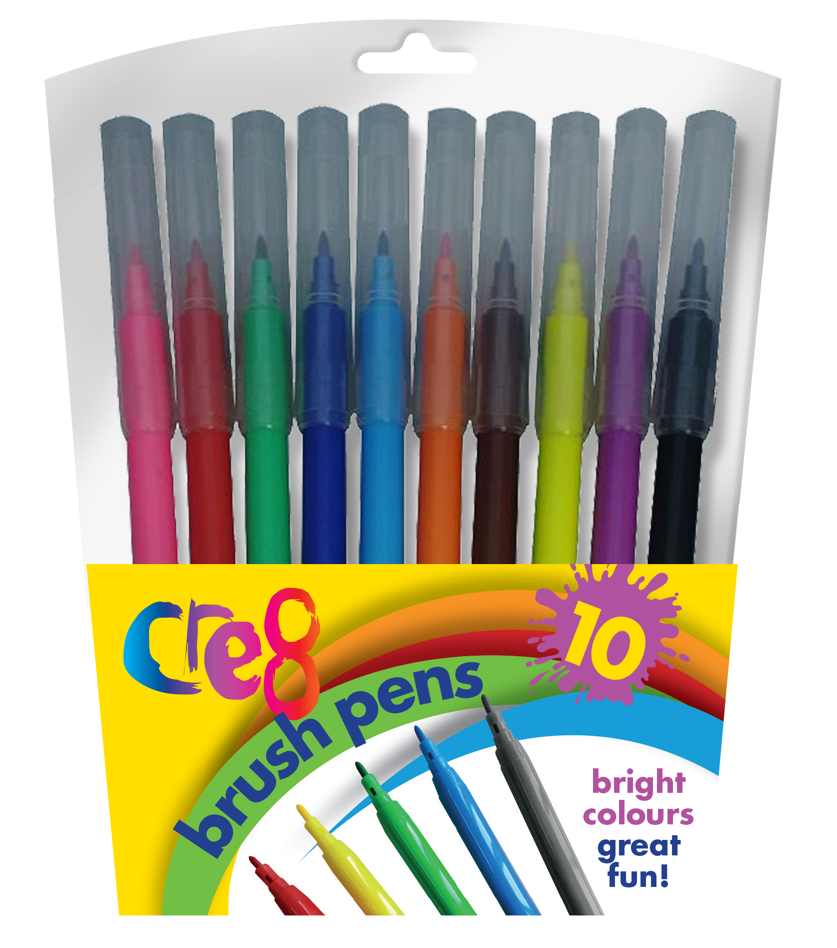 Brush Pens, 10 Colours