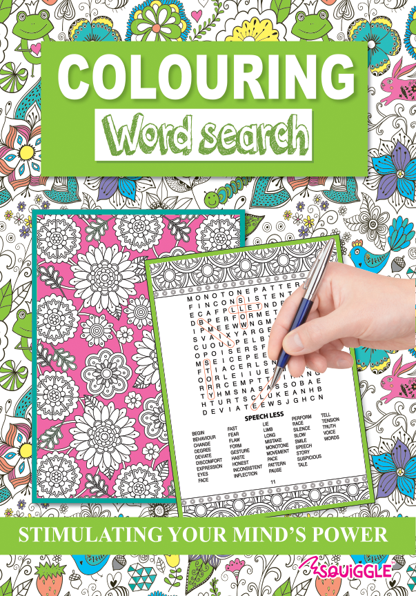 A4 Colouring Word Search Book