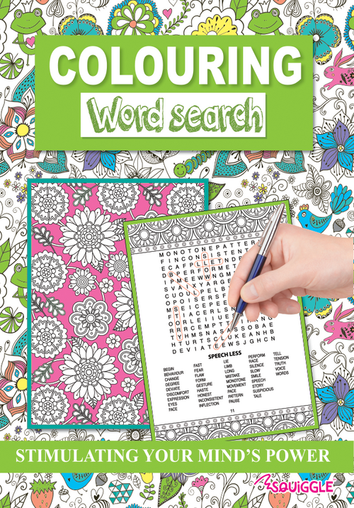 A4 Colouring Word Search Book