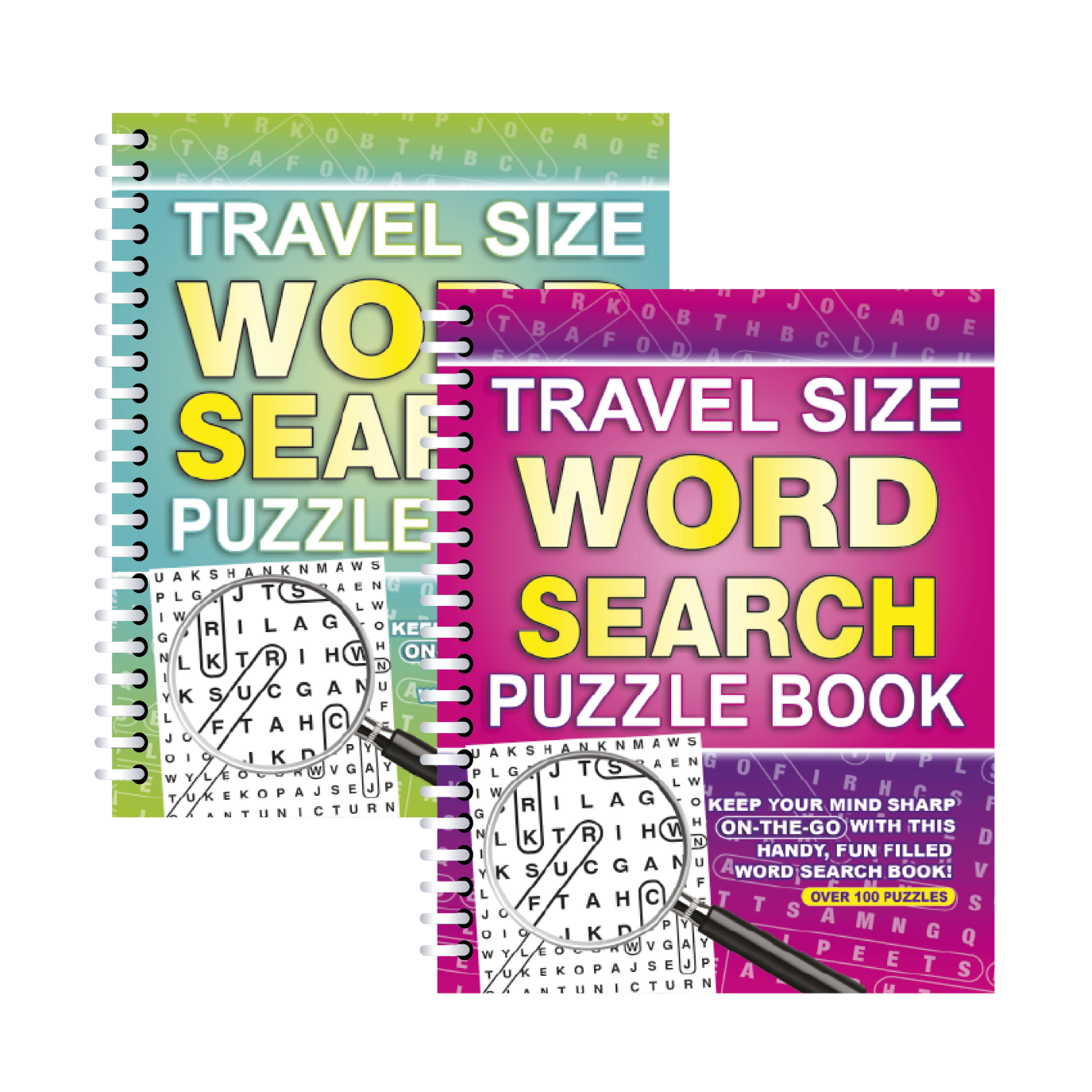 Travel Size Word Search Asst 1, Spiral Bound
