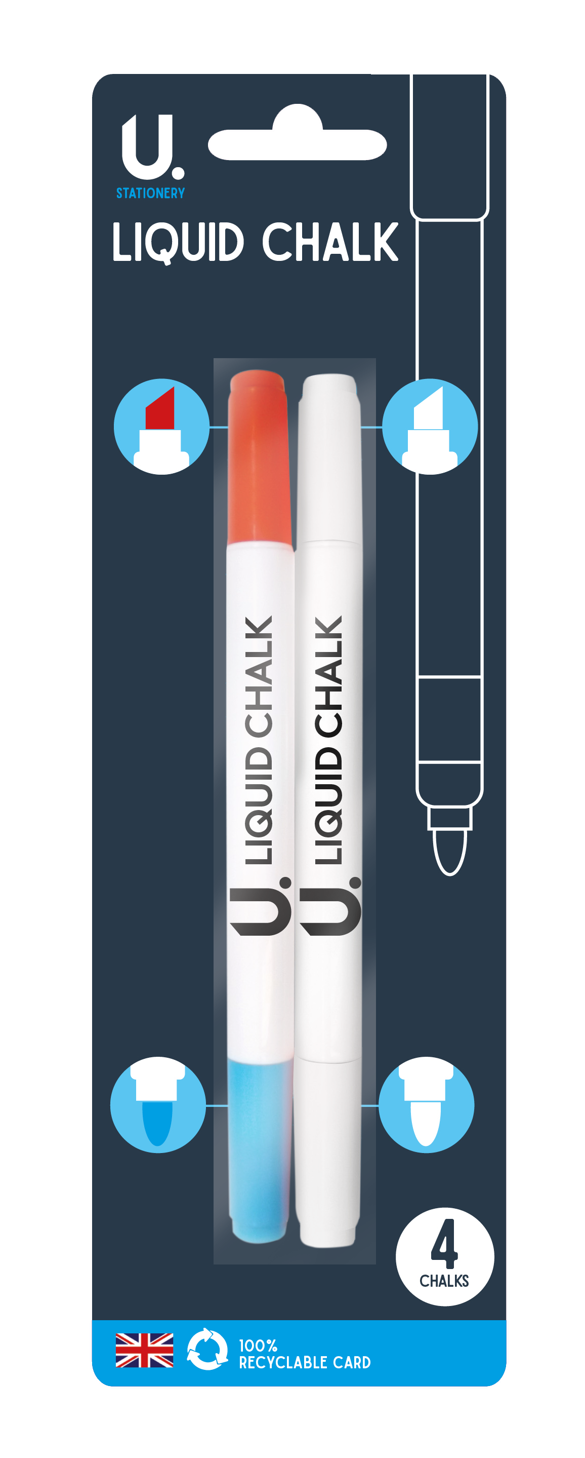 Liquid Chalk, 2 Pack Assorted