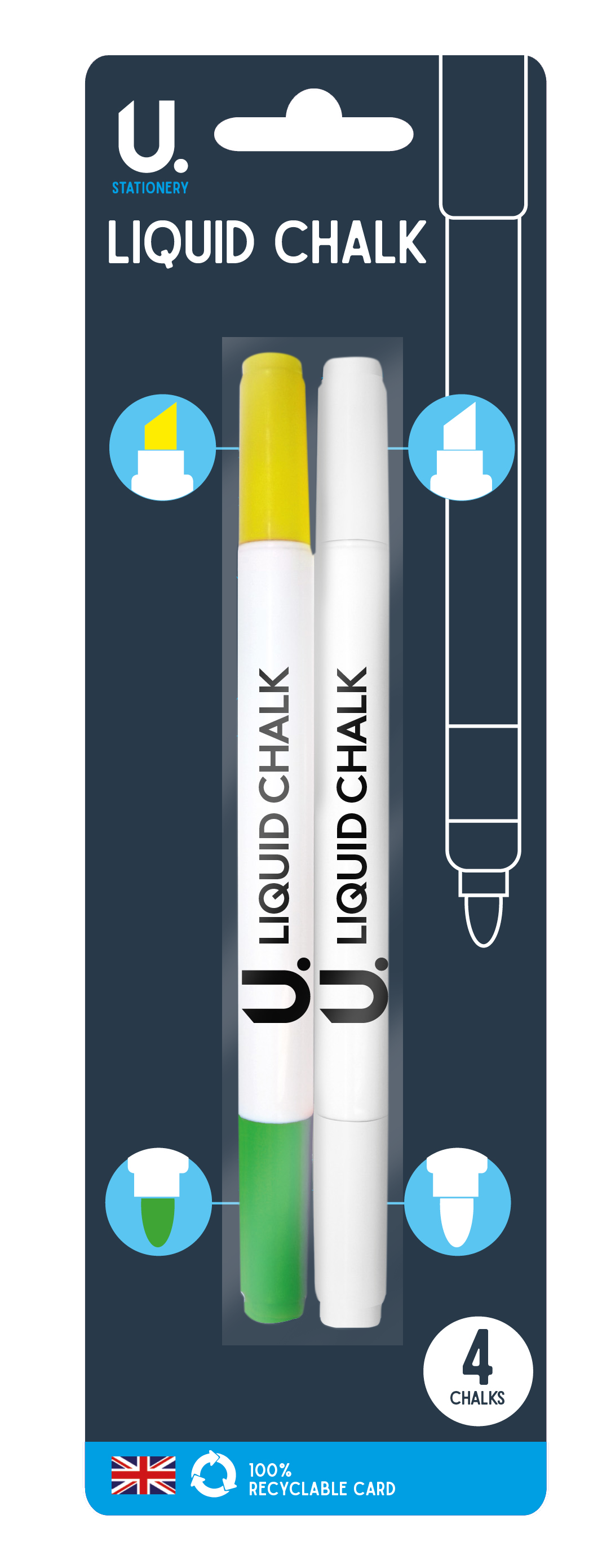 Liquid Chalk, 2 Pack Assorted