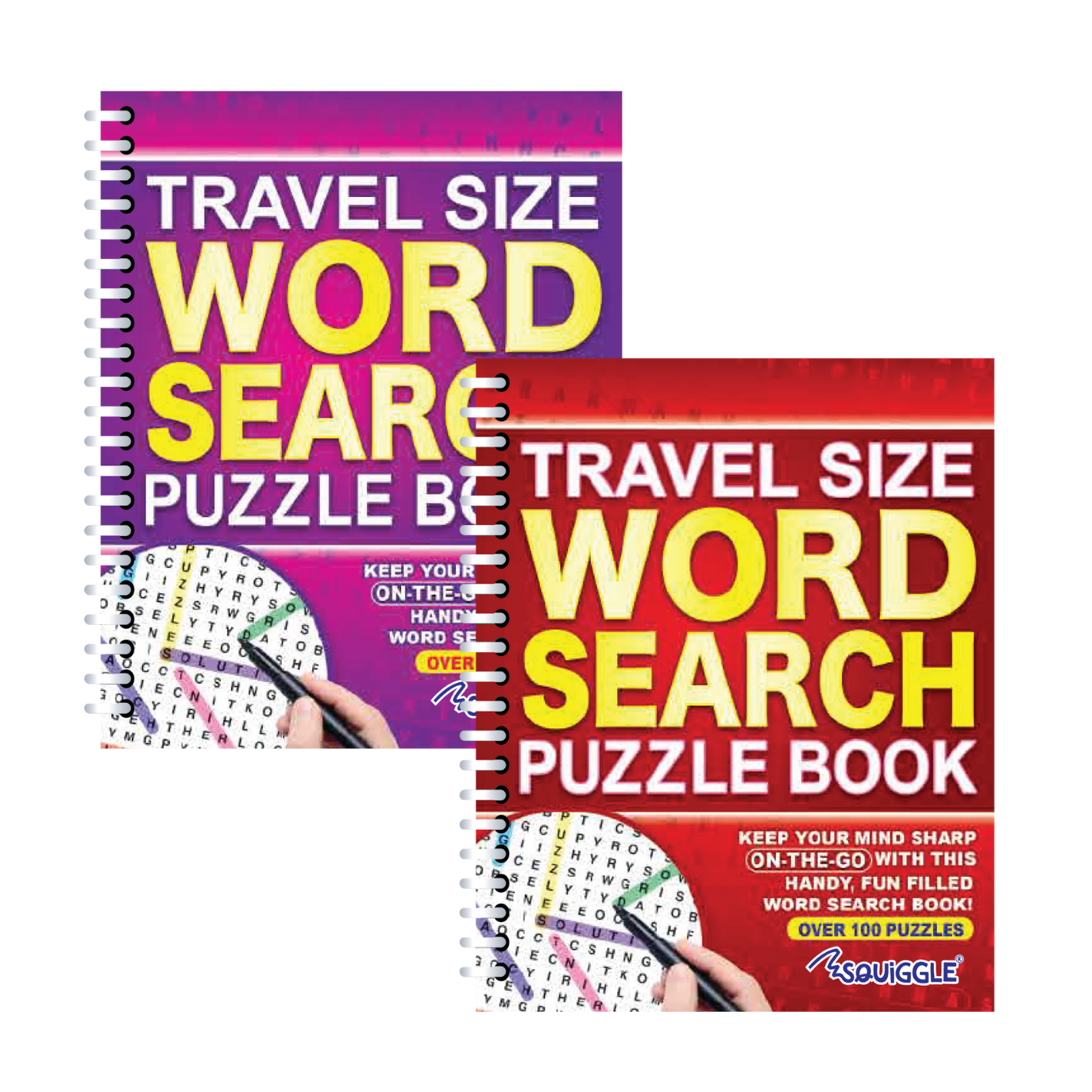 Travel Size Word Search Asst 2, Spiral Bound