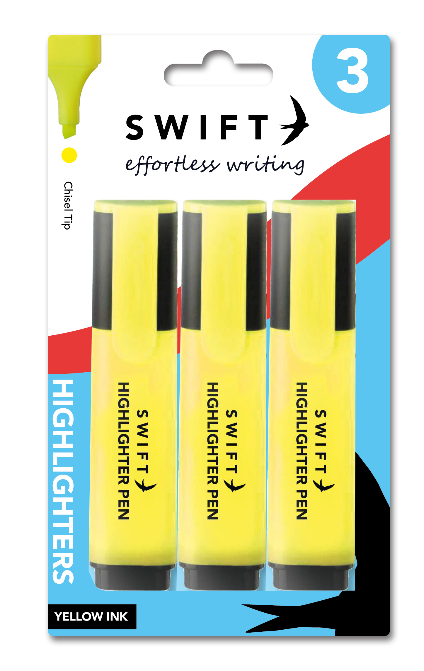 Highlighters, 3 Pack Yellow