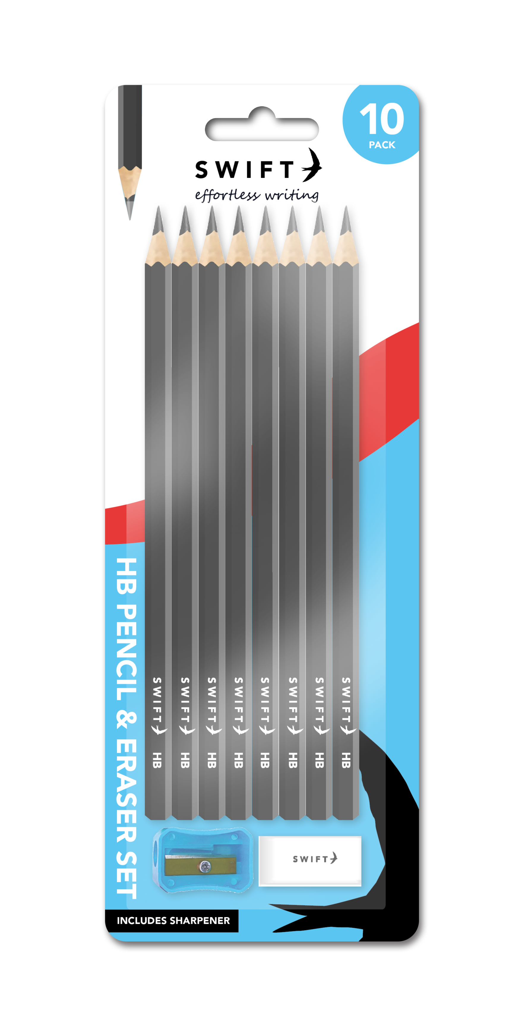 HB Pencil, Eraser & Sharpener Set