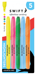 Highlighter Pens, 5 Pack Assorted