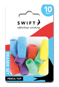 Neon Pencil Top Eraser Set, 10 Pack