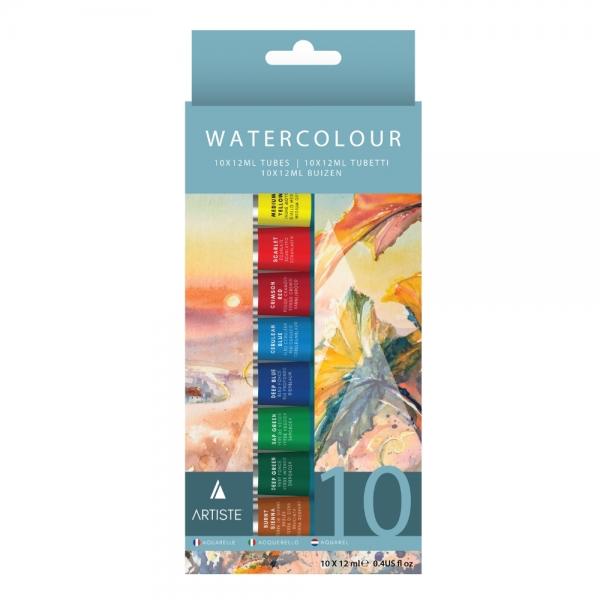 Artiste Watercolour Paint Set – 10x12ml Tubes
