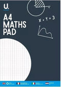 U. Stationery A4 Maths Pad – 35 Sheets / 70 Pages